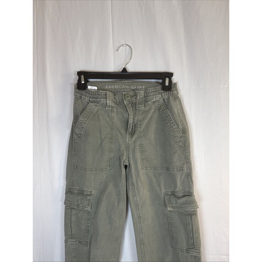 Women’s American Eagle Green Cargo Pants Size 00 Preowned - Picture 2 of 13